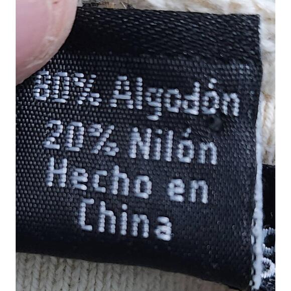 Designers Originals Top Womens Size Large‎ Beige Short Sleeve Crochet Sleeves - Picture 5 of 5